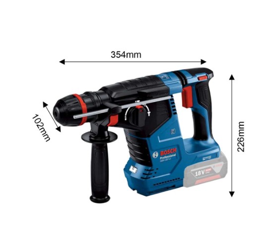 Bosch GBH 187-Li Professional Cordless Rotary Hammer – SDS Plus Drill for Concrete Drilling and Chiseling with High Impact Energy for Construction and Industrial Use